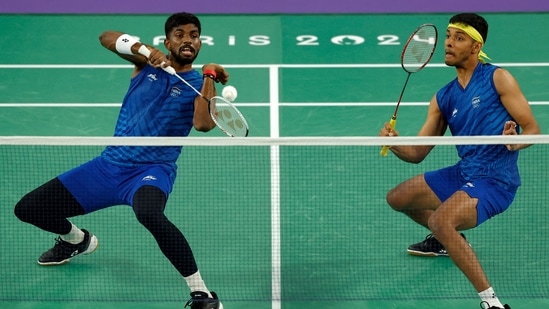 India's Satwiksairaj Rankireddy and Chirag Shetty suffered a shock defeat in the quarterfinal of men's doubles(AFP)