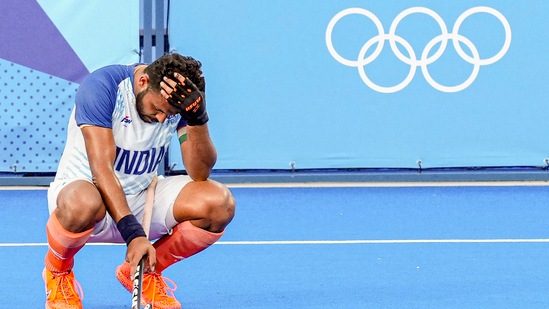 It was heartbreak for the Indian men's hockey team at the end of a semi-final against Germany that might just go down as one of the greatest Olympic knockout matches of all time in the sport. India lost 3-2 and will now face Spain in the bronze medal match. (PTI)