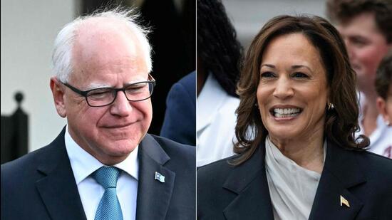 US Vice President Kamala Harris and Governor of Minnesota Tim Walz (AFP)