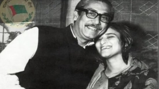 Sheikh Hasina and father Bangabandhu Sheikh Mujibur Rahman.( Bangladesh Awami League)