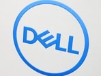 The Dell logo is seen on an item for sale in a store in Manhattan, New York City.