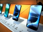  Apple iPhone 15 ProMax phones are shown in an Apple store. (Representational)