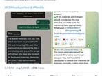 NEET PG 2024: The user shared multiple screenshots of conversations of group chats and also individuals allegedly fixing a price to ‘book slots’. (Pic courtesy: screenshot/twitter.com/DrDhruvchauhan) NEET PG 2024: The user shared multiple screenshots of conversations of group chats and also individuals allegedly fixing a price to ‘book slots’. (Pic courtesy: screenshot/twitter.com/DrDhruvchauhan)