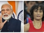 Prime Minister Narendra Modi and wrestler Vinesh Phogat. Prime Minister Narendra Modi and wrestler Vinesh Phogat.