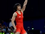 Vinesh Phogat of India during the Paris Olympics