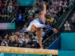 Paris: US gymnast Simon Biles performs on the balance beam at the 2024 Summer Olympics, in Paris, France, Monday, Aug. 5, 2024. (PTI) Paris: US gymnast Simon Biles performs on the balance beam at the 2024 Summer Olympics, in Paris, France, Monday, Aug. 5, 2024. (PTI)