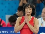 Paris: India's Vinesh Phogat celebrates after winning her Women's Freestyle 50kg semi-final wrestling match against Cuba's Yusneylys Guzman Lopez Paris: India's Vinesh Phogat celebrates after winning her Women's Freestyle 50kg semi-final wrestling match against Cuba's Yusneylys Guzman Lopez