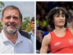 Leader of Opposition in the Lok Sabha Rahul Gandhi and wrestler Vinesh Phogat . Leader of Opposition in the Lok Sabha Rahul Gandhi and wrestler Vinesh Phogat .