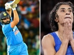 Vinesh Phogat fans brought up Rohit Sharma's weight amid Vinesh Phogat's Olympic disqualification heartache. Vinesh Phogat fans brought up Rohit Sharma's weight amid Vinesh Phogat's Olympic disqualification heartache.
