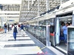 Bengaluru’s Namma Metro set a benchmark in June with an average daily ridership of 7,45,659, generating <span class='webrupee'>₹</span>58.23 crore in revenue.(HT Photo/Sakib Ali) Bengaluru’s Namma Metro set a benchmark in June with an average daily ridership of 7,45,659, generating <span class='webrupee'>₹</span>58.23 crore in revenue.(HT Photo/Sakib Ali)