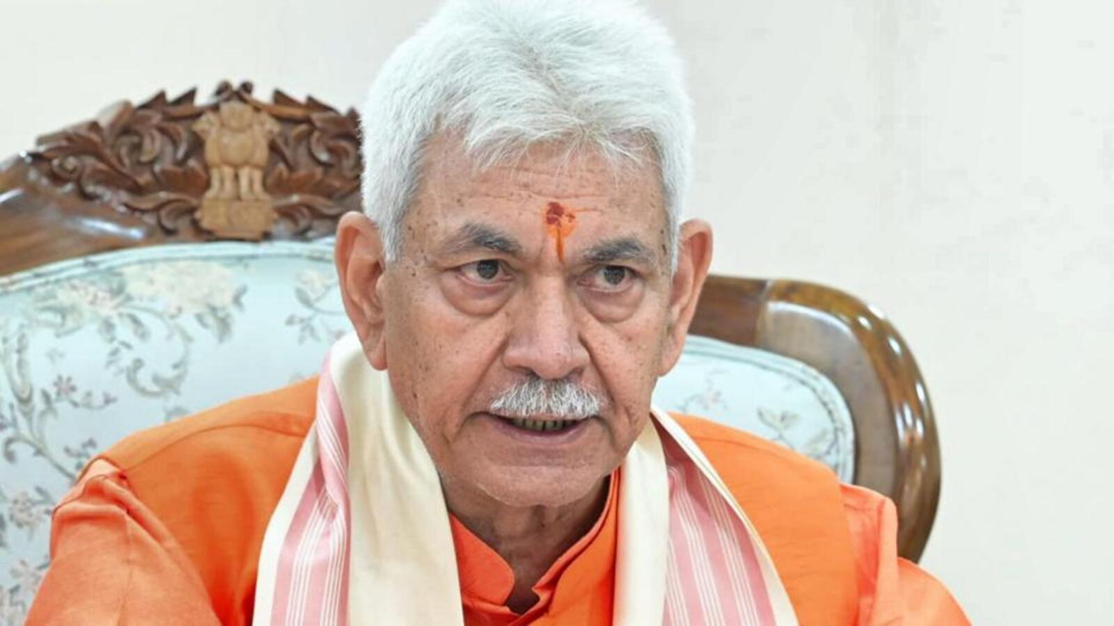 HT Interview: J&K is fully ready to hold assembly elections, says Lt Guv Manoj Sinha