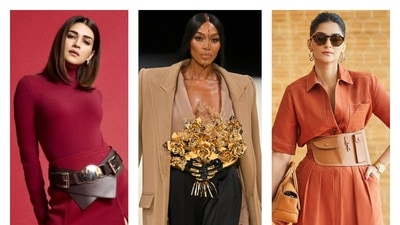 From Kriti Sanon, Naomi Campbell to Sonam A Kapoor, big belts are all the rage this season (Photos: Instagram) From Kriti Sanon, Naomi Campbell to Sonam A Kapoor, big belts are all the rage this season (Photos: Instagram)