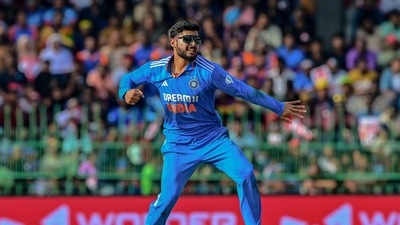 Earlier, debutant Riyan Parag took 3 for 54 on debut, but Sri Lanka still managed a competitive 248 for 7 after electing to bat first in the third ODI. (AFP) Earlier, debutant Riyan Parag took 3 for 54 on debut, but Sri Lanka still managed a competitive 248 for 7 after electing to bat first in the third ODI. (AFP)