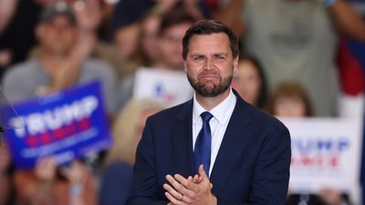 JD Vance addressed the Republican supporters at 2300 Arena in Philadelphia, Pennsylvania, on Tuesday. (AP)