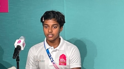 Dhinidhi Desinghu, 14, represented India at the Olympics. (Shrenik Avlani) Dhinidhi Desinghu, 14, represented India at the Olympics. (Shrenik Avlani)