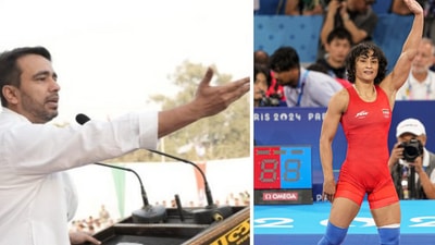 Minister Jayant Singh congratulated Vinesh Phogat for her Olympic feat. Minister Jayant Singh congratulated Vinesh Phogat for her Olympic feat.