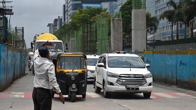 Mumbai, India - Aug 07, 2024: Top Mumbai traffic police officers visited the BKC area on Wednesday. In the last few weeks, heavy traffic jams have occurred in the BKC area due to the Metro Work and the closure of the Sion Railway Over Bridge (ROB) to traffic. Mumbai, India.07, 2024. (Photo by Raju Shinde/ Hindustan Times) (Hindustan Times) Mumbai, India - Aug 07, 2024: Top Mumbai traffic police officers visited the BKC area on Wednesday. In the last few weeks, heavy traffic jams have occurred in the BKC area due to the Metro Work and the closure of the Sion Railway Over Bridge (ROB) to traffic. Mumbai, India.07, 2024. (Photo by Raju Shinde/ Hindustan Times) (Hindustan Times)