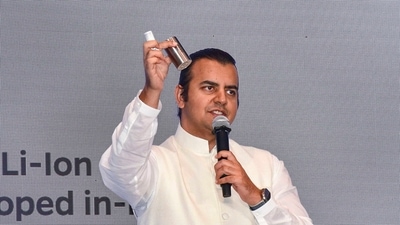 Ola Electric IPO allotment: Ola Electric CMD Bhavish Aggarwal addresses the media during the announcement of the company's forthcoming initial public offering (IPO), in Mumbai. (PTI) Ola Electric IPO allotment: Ola Electric CMD Bhavish Aggarwal addresses the media during the announcement of the company's forthcoming initial public offering (IPO), in Mumbai. (PTI)