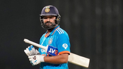 Chasing a 249-run target, India started strong with Rohit Sharma hitting important boundaries during his 35-run knock. However, his departure once again triggered a big collapse in the batting line-up for India. (PTI) Chasing a 249-run target, India started strong with Rohit Sharma hitting important boundaries during his 35-run knock. However, his departure once again triggered a big collapse in the batting line-up for India. (PTI)