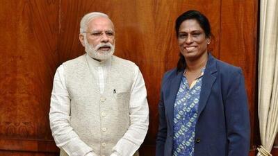 Prime Minister Narendra Modi with IOA president PT Usha. (X/File) Prime Minister Narendra Modi with IOA president PT Usha. (X/File)