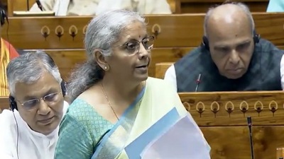 Union Finance Minister Nirmala Sitharaman spoke in the Lok Sabha on Wednesday. (ANI)
