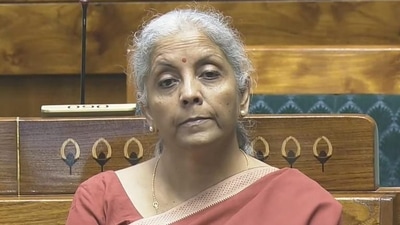 Union finance minister Nirmala Sitharaman in the Lok Sabha during the Monsoon session of Parliament, in New Delhi, on Tuesday. (PTI) Union finance minister Nirmala Sitharaman in the Lok Sabha during the Monsoon session of Parliament, in New Delhi, on Tuesday. (PTI)