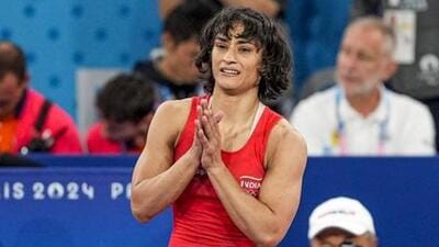 Vinesh Phogat, who scripted history on Tuesday by becoming the first Indian woman wrestler to reach the final at an Olympics, was disqualified on Wednesday from the women’s 50kg event (PTI Photo) Vinesh Phogat, who scripted history on Tuesday by becoming the first Indian woman wrestler to reach the final at an Olympics, was disqualified on Wednesday from the women’s 50kg event (PTI Photo)