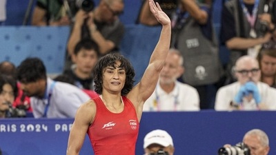 Vinesh Phogat will fight for the gold medal at the Paris Olympics on August 7. (PTI) Vinesh Phogat will fight for the gold medal at the Paris Olympics on August 7. (PTI)