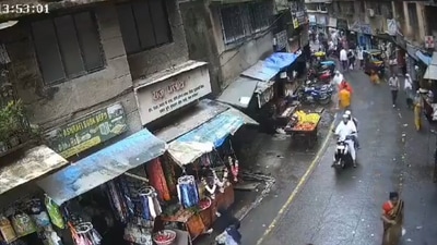 A  four-year-old girl was killed after a dog fell on her from the fifth floor of a building in Thane. (Screengrab)