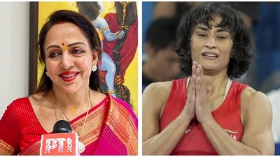 Hema Malini has reacted to Vinesh Phogat's disqualification at the Paris Olympics. Hema Malini has reacted to Vinesh Phogat's disqualification at the Paris Olympics.