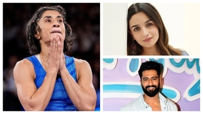 Several Bollywood stars took to their social media to react to Vinesh Phogat's Olympics disqualification in the finals. Several Bollywood stars took to their social media to react to Vinesh Phogat's Olympics disqualification in the finals.