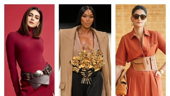 From Kriti Sanon, Naomi Campbell to Sonam A Kapoor, big belts are all the rage this season(Photos: Instagram)