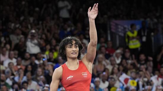 India's Vinesh was disqualified after she was found overweight. (AP)