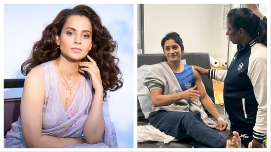 Kangana Ranaut reaccionó a una nueva foto de Vinesh Phogat después de la descalificación.