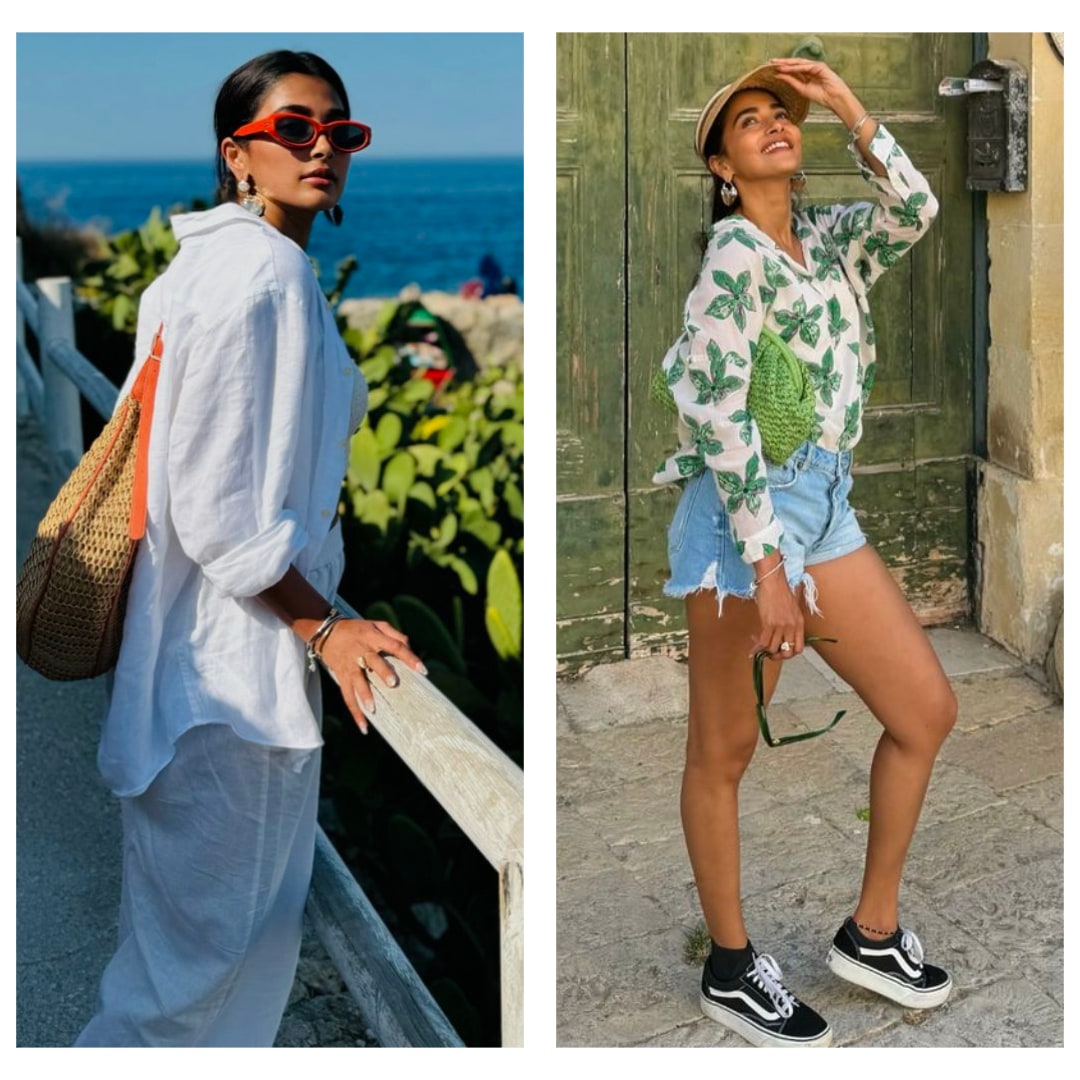 Keep comfort as the priority like Pooja Hegde and choose breezy co-ord sets and shirts(Photos: Instagram) Keep comfort as the priority like Pooja Hegde and choose breezy co-ord sets and shirts(Photos: Instagram)