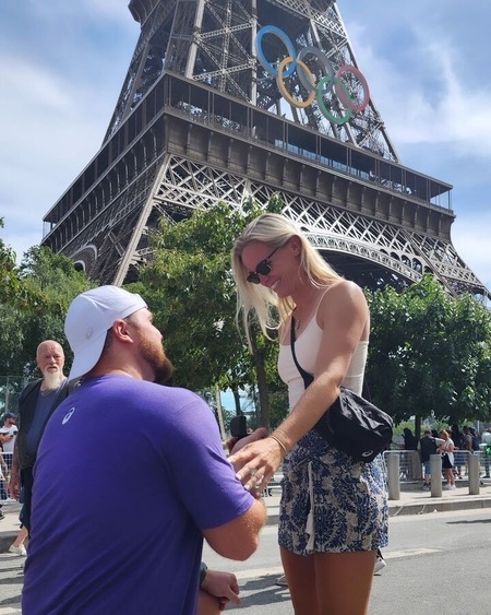 Payton Otterdahl proposed to his girlfriend Maddy Nilles beneath the iconic Eiffel Tower in Paris