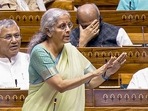Union Finance minister Nirmala Sitharaman speaks in the Lok Sabha during the Monsoon session of Parliament, in New Delhi.(PTI) Union Finance minister Nirmala Sitharaman speaks in the Lok Sabha during the Monsoon session of Parliament, in New Delhi.(PTI)