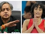 Congress leader Shashi Tharoor and wrestler Vinesh Phogat. Congress leader Shashi Tharoor and wrestler Vinesh Phogat.