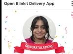 Sneha P made Blinkit deliveries in and around Indiranagar, Bengaluru. 
