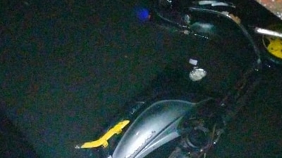 Biker falls into drain at Grant Rd, survives thanks to no rain Biker falls into drain at Grant Rd, survives thanks to no rain