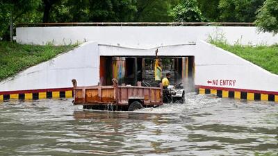 A submerged underpass on Noida-Greater Noida Expressway in Sector 128, following a bout of rain. (Ht Archive) A submerged underpass on Noida-Greater Noida Expressway in Sector 128, following a bout of rain. (Ht Archive)