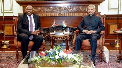External Affairs Minister S Jaishankar meets UK Foreign Secretary David Lammy, in New Delhi. (ANI/File) External Affairs Minister S Jaishankar meets UK Foreign Secretary David Lammy, in New Delhi. (ANI/File)