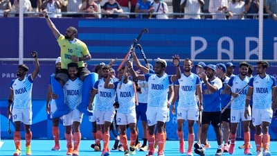 Here's presenting your Paris Olympics men's hockey bronze medallists - TEAM INDIA. (AP) Here's presenting your Paris Olympics men's hockey bronze medallists - TEAM INDIA. (AP)