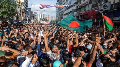 People gather in front of the Bangladesh Nationalist Party (BNP) headquarters during a rally in Dhaka, Bangladesh. (AP) People gather in front of the Bangladesh Nationalist Party (BNP) headquarters during a rally in Dhaka, Bangladesh. (AP)