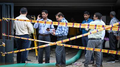 CBI officials along with Delhi police officials at Rau's IAS Study Circle in Old Rajendra Nagar in New Delhi on Thursday. (Sanchit Khanna/HT Photo) CBI officials along with Delhi police officials at Rau's IAS Study Circle in Old Rajendra Nagar in New Delhi on Thursday. (Sanchit Khanna/HT Photo)