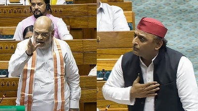 Union home minister Amit Shah (L) and Samajwadi Party chief Akhilesh Yadav (R). Union home minister Amit Shah (L) and Samajwadi Party chief Akhilesh Yadav (R).
