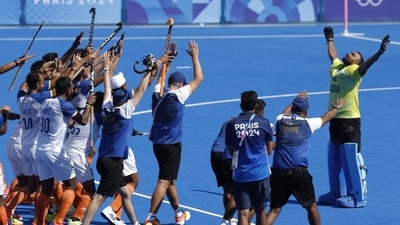 The Indian men's hockey team managed to grind out a 2-1 result and thus won bronze. They had won bronze at the 2020 Tokyo Olympics as well and this is the first time since 1972 that India have managed to win a second consecutive Games medal in hockey. (HT_PRINT) The Indian men's hockey team managed to grind out a 2-1 result and thus won bronze. They had won bronze at the 2020 Tokyo Olympics as well and this is the first time since 1972 that India have managed to win a second consecutive Games medal in hockey. (HT_PRINT)