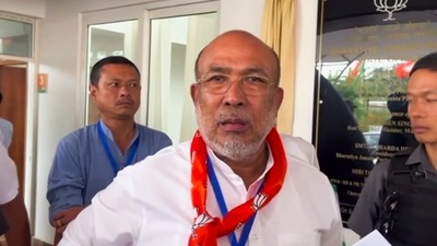 A viral audio clip of Manipur CM Biren Singh speaking against the Kuki community has been declared fake by the Manipur government. (PTI Photo) (PTI)