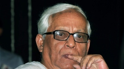 Buddhadeb Bhattacharjee passed away Thursday morning, Aug. 8, 2024, in Kolkata after a long illness. (PTI Photo) (PTI) Buddhadeb Bhattacharjee passed away Thursday morning, Aug. 8, 2024, in Kolkata after a long illness. (PTI Photo) (PTI)