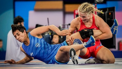Anshu Malik, though, lost in her first bout of the women's 57kg. Her opponent Helen Maroulis went on to lose the semi-final and Anshu was thus ruled out of the repechage rounds for the bronze medal. (PTI) Anshu Malik, though, lost in her first bout of the women's 57kg. Her opponent Helen Maroulis went on to lose the semi-final and Anshu was thus ruled out of the repechage rounds for the bronze medal. (PTI)